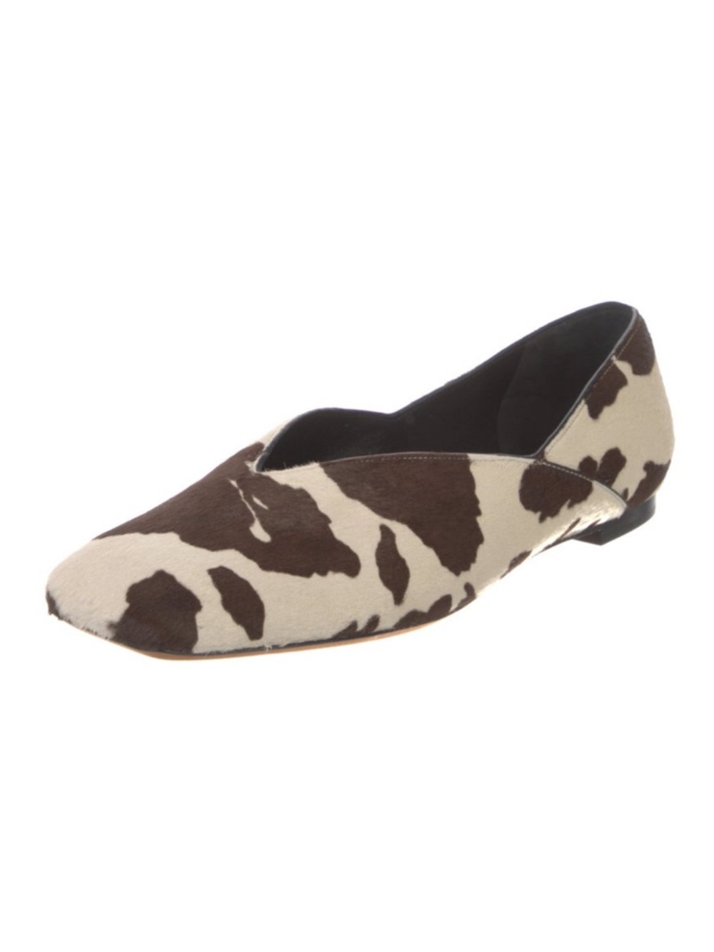 Vince Cow Print Women’s Flat Shoe - Brown/White